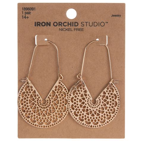 Round Slice Filigree Earrings Hobby Lobby