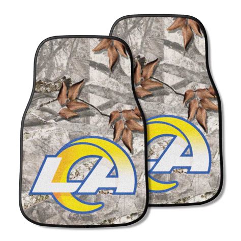 Silverado 1500 Carpet Front Floor Mats With Los Angeles Rams Logo Camo