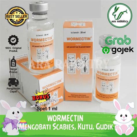 Jual Wormectin Ml Ml Obat Scabies Gudik Jamur Parasit Kelinci