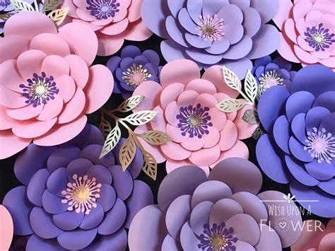 Paper Flowers Paper Flower Wall Decor Nursery Wall Decor Etsy