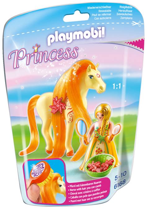 Playmobil Princess 6168 pas cher Princesse Mimosa avec cheval à coiffer