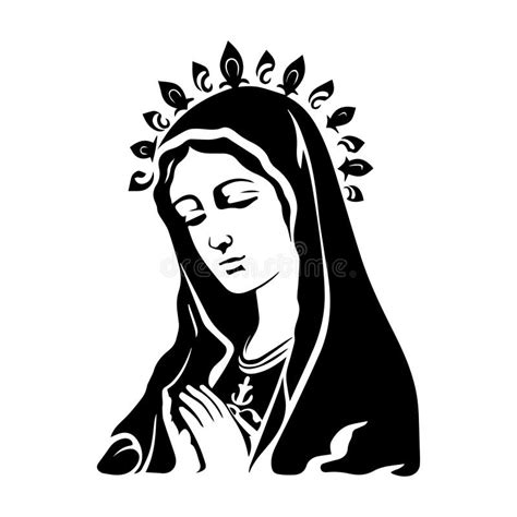 Virgin Mary Nuestra Se Ora Ilustraci N Vectorial Dibujada A Mano