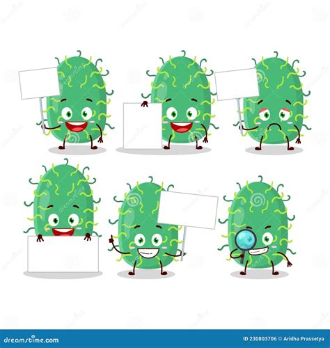 Zygote Virus Cartoon Character Bring Information Board Stock Vector