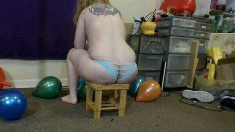 Silky Panties Stool Bounce To Pop 9inch Metallic Balloons Fetish By Illianna Clips4sale