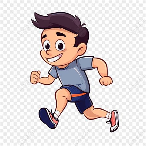 Gambar Jog Clipart Kartun Anak Muda Berlari Dengan Gambar Kartun ...