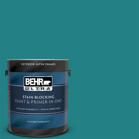 BEHR ULTRA 1 Gal 510D 7 Pacific Sea Teal Satin Enamel Exterior Paint