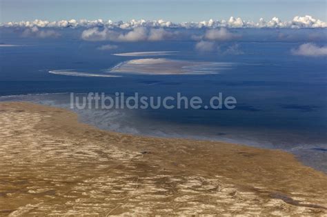 Pellworm Von Oben Sandstrand Landschaft An Der Nordsee In Pellworm