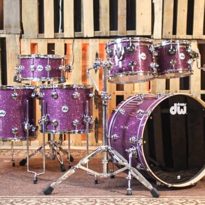 DW Collector S Cherry VLT Pink Sparkle Lacquer Drum Set Reverb