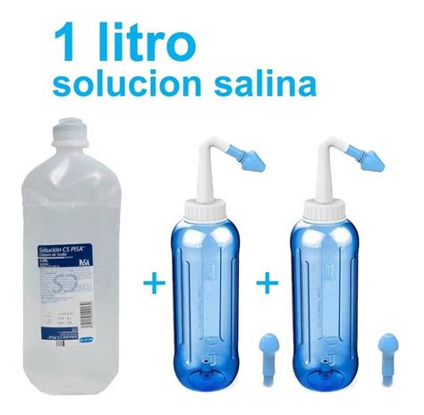 Solución Salina Botella De Litro Policarbonato Pedido Por El Paquete