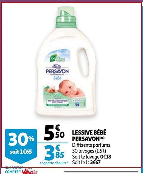 Promo Lessive bébé Persavon chez Auchan