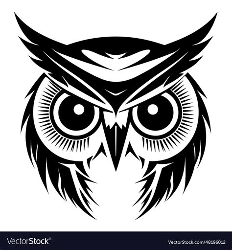 Beautiful owl silhouette Royalty Free Vector Image