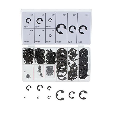 Abn E Clip External Retaining Ring Washer Piece Assortment Set Sae