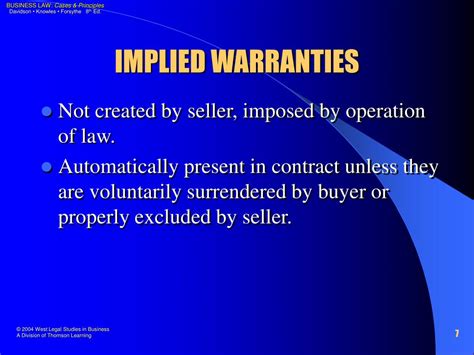 Ppt Chapter 19 Warranties And Product Liability Powerpoint