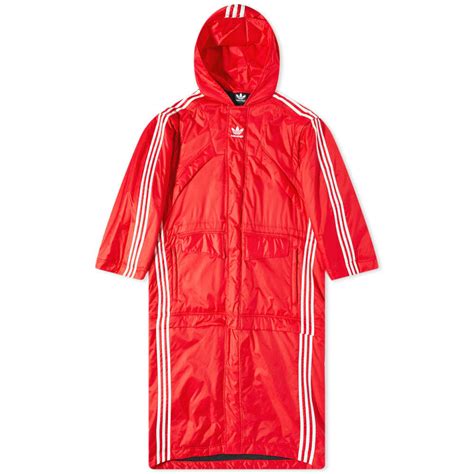 Balenciaga X Adidas Parka Jacket In Bright Red Balenciaga