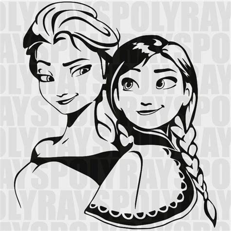 Frozen SVG Anna PNG Elsa EPS Stencils Frozen Vector Files Frozen