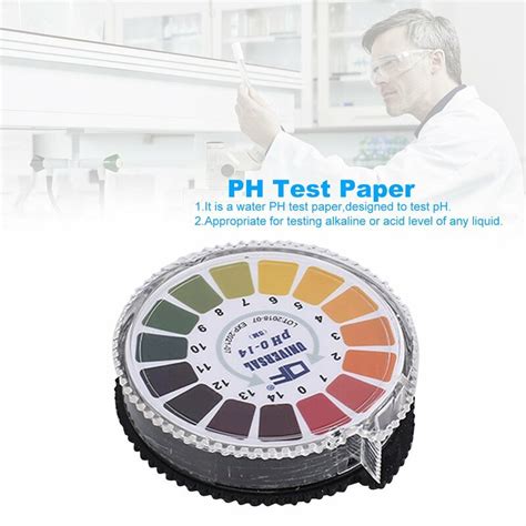 5m 0 14 papel para prueba de PH Indicador de ácido alcalino de rollo