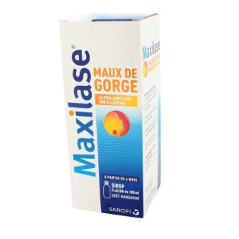 Maxilase Maux De Gorge Alpha Amylase Sirop U Ceip Ml Flacon Ml