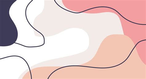 Fashion Stylish Templates With Organic Abstract Shapes And Line In Nude Pastel Colors Minimalist