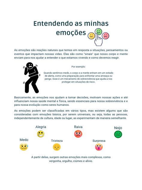 Em Relação As Emoções Analise Os Itens A Seguir - Entendendo As Emoções - Reconhecendo-As - Regularização Emocional | PDF ...