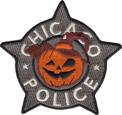 CHICAGO POLICE STAR PATCH: Halloween Pumpkin - Chicago Cop Shop