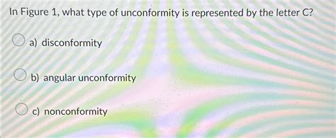 Solved In Figure 1 What Type Of Unconformity Is Chegg