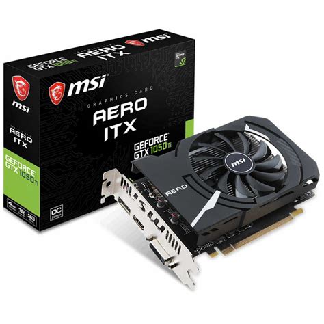 MSI Tarjeta Gráfica GeForce GTX 1050 TI Aero ITX 4GB GDDR5 Negro Techinn