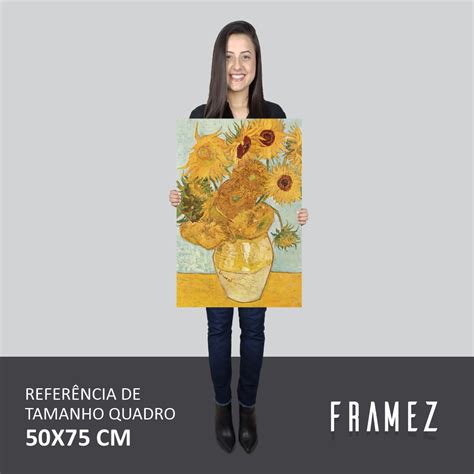 Quadro Decorativo Van Gogh Doze Girass Is Numa Jarra Flores No Elo