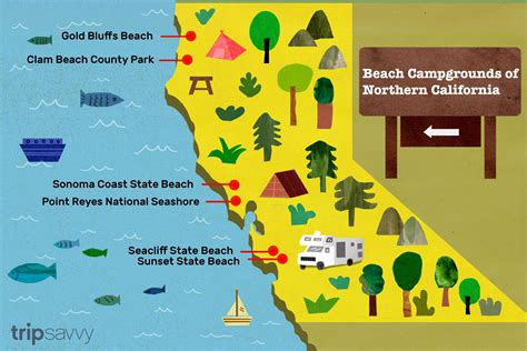 Beaches In California Map