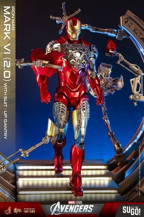 Hot Toys The Avengers Iron Man Mark VI Ver And Suit Up Gantry