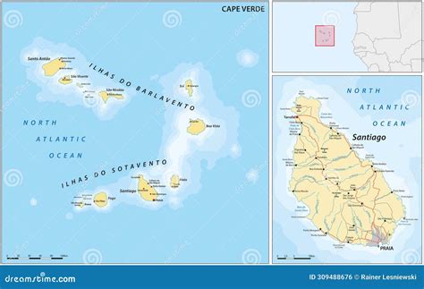 Mapa Vectorial Detallado De Las Islas De Cabo Verde Ilustraci N Del