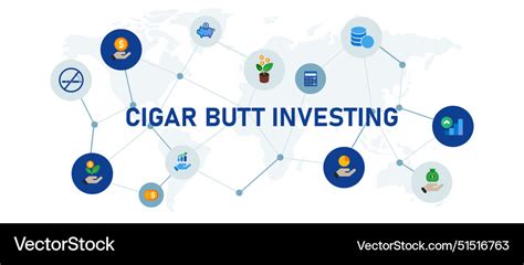 Cigar Butt Investing Strategy Trading Market Vector Image