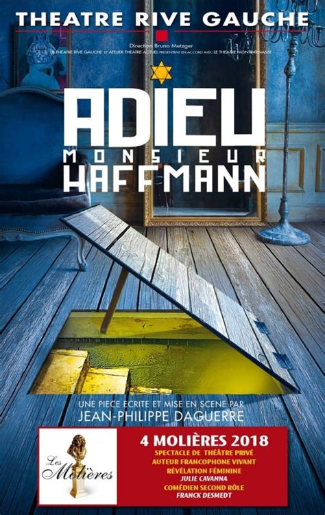 ADIEU MONSIEUR HAFFMANN Théâtre Rive Gauche Paris 75014 Sortir à