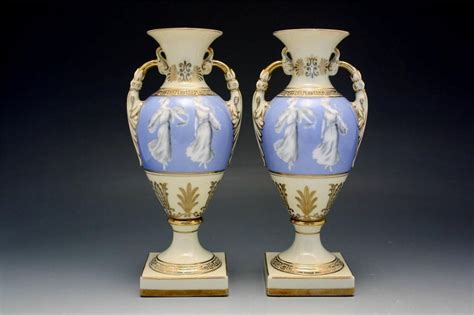 Pair Of Japanese Morimura Noritake Nippon Porcelain C1930 Classical