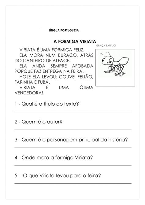 Ortografia Atividade De Português 3 Ano Interpretação De Texto