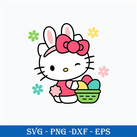 Hello Kitty Easter Svg Easter Bunny Svg Hello Kitty Svg E Inspire