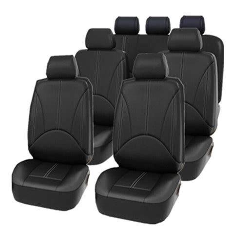 Car Seat Covers Pu Leather Full Set Row Seats Protector For Truck