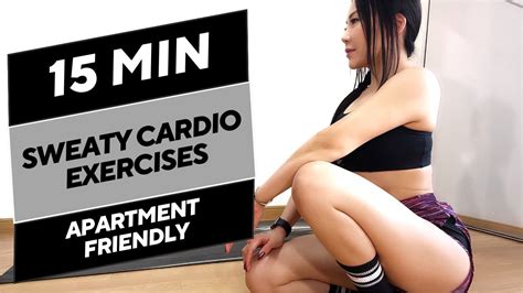 💦💧15 Min Sweaty Cardio Exercises Apartment Friendly No Jumping Fat Burn Hiit At Home