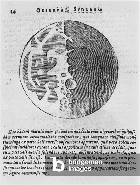 Image Of Map Of The Moon Illustration From Sidereus Nuncius By