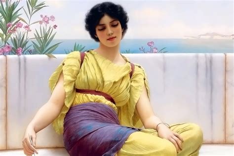 John William Godward Idleness Tablosu Tablohane