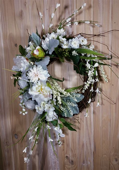 Wedding Wreath Grapevine Wreath Rustic Wedding Wreath Wreaths