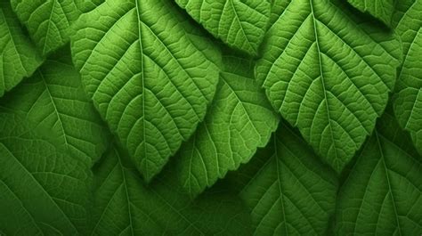 Premium Ai Image Green Leaf Texture Generative Ai