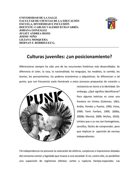 Escrito Culturas Juvenile1s PDF