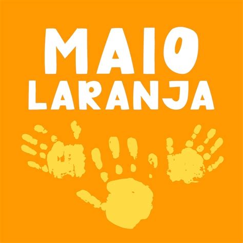 Cartaz de Maio laranja luta contra o abuso e a exploração sexual de