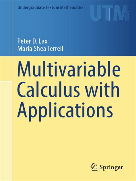 Multivariable Calculus With Applications Lax Pdf Vector Space