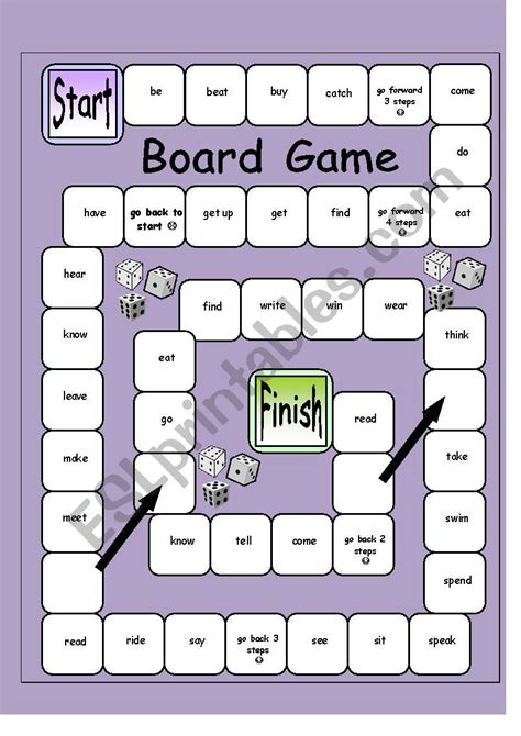 Past Simple Irregular Verbs Board Game By Esl Classroom Tpt Nbkomputer