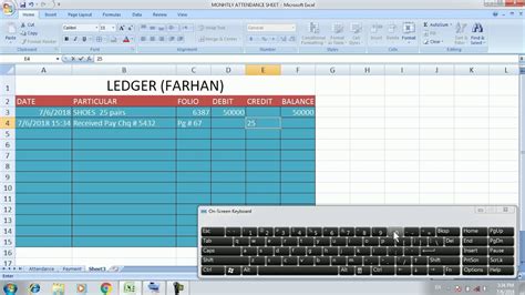 Ms Excel Urdu Part 10 Ledger Account Excel Attendance Sheet Office Hot Sex Picture