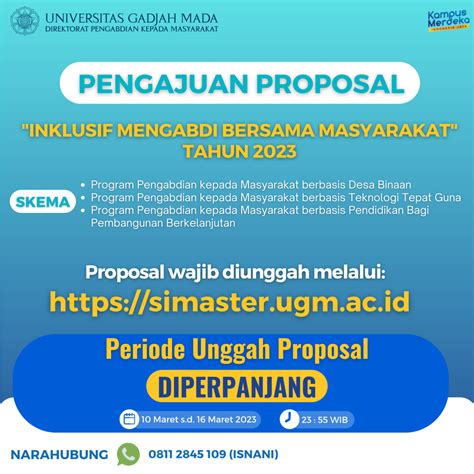 Periode Unggah Proposal Pengabdian Diperpanjang Direktorat Pengabdian