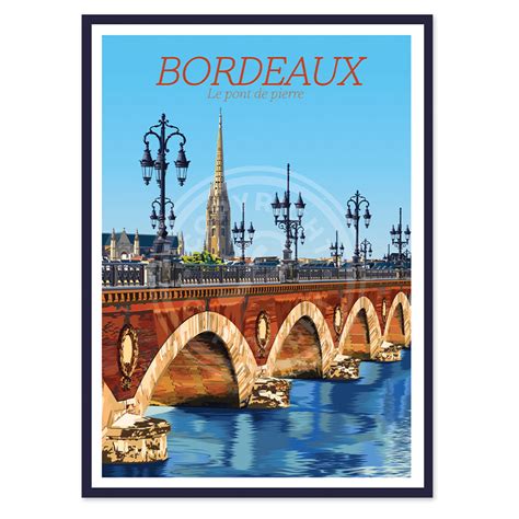 Bordeaux Poster affiche image encadrée Cadr Aven