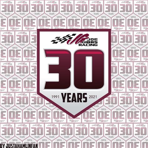 Joe Gibbs Racing 30 Year Anniversary Logo | Stunod Racing