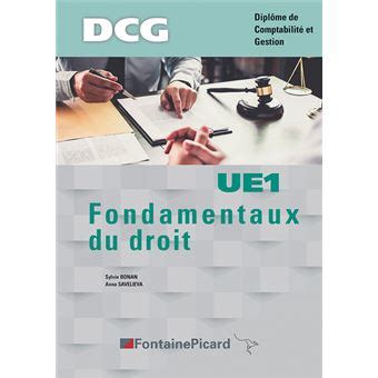 Fondamentaux du droit DCG UE1 broché Sylvie Bonan Achat Livre fnac